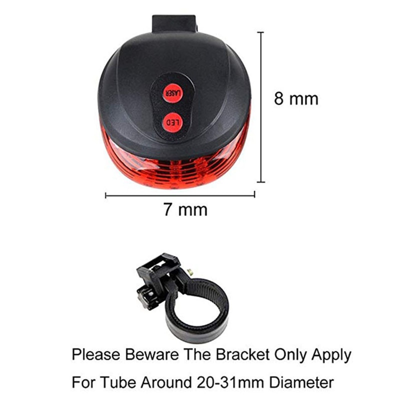 Fietsverlichting Fiets Led Licht Knipperen Lamp Met Batterij Achterlicht Achter Fietsen Fiets Veiligheidswaarschuwing Led Licht Modi