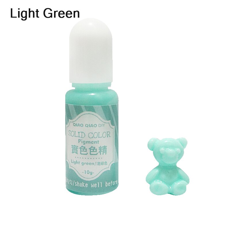 UV Resin Pigment Polish Solid Glue for Silicone Mold Jewelry Making DIY Handmade Crafts 18 Colors DOD886: light green