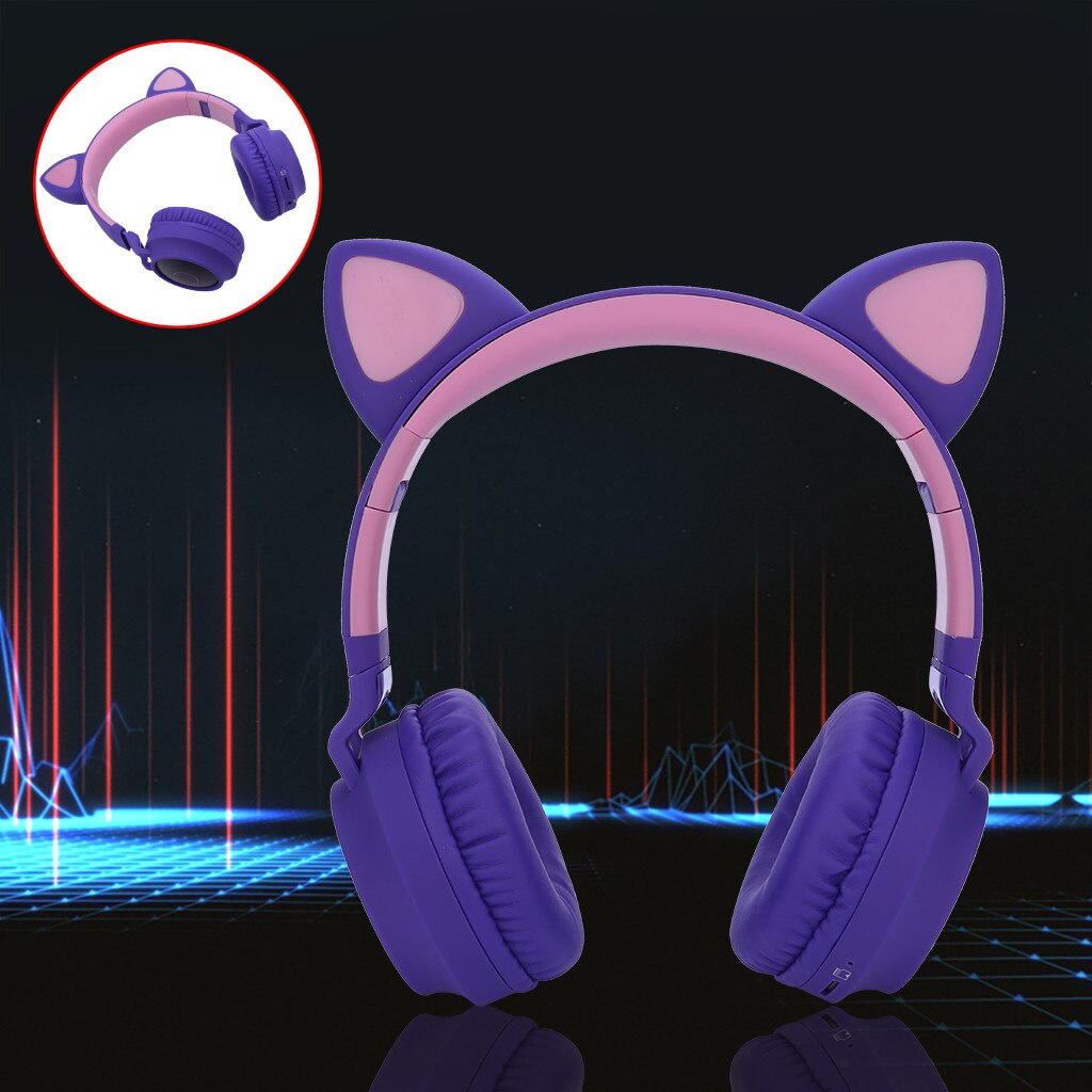 -selling cat ear style ladies gaming wireless bluetooth headset wear bluetooth headset to enjoy unlimited music#30