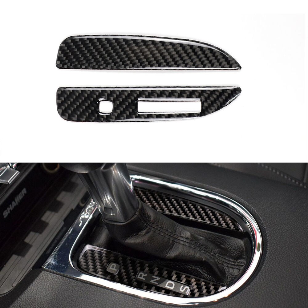 Sales 2 Stuks Auto Interieur Gear Shift Trim Decal Stickers Fit Voor Ford Mustang
