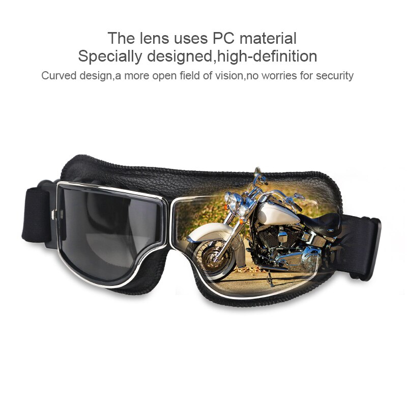 Windproof Motorcycle Vintage Goggles Moto Motorbike Goggles Retro Helmet Cycling