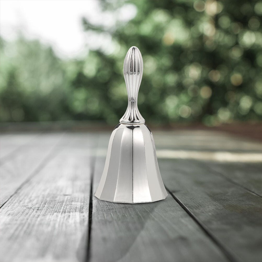 2Pcs Zinc Alloy Hand Bells Retro Call Bells Decorative Bells for Home Restaurant