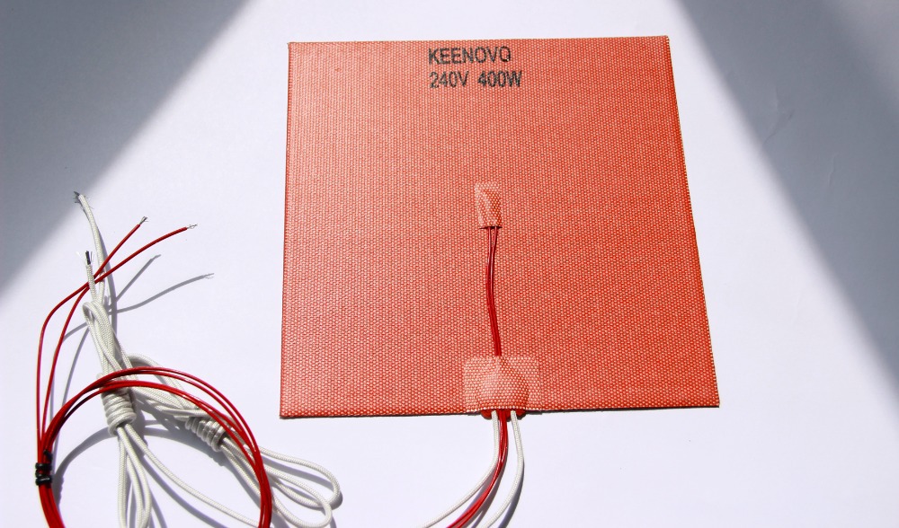 200mm X 200mm,400W@240V, w/ NTC 100K Thermistor,Keenovo Silicone Heater 3D Printer Heater,Heatbed,First Grade Guaranteed