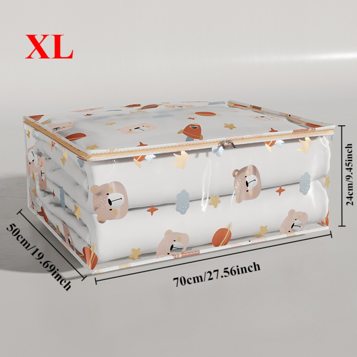 Caja de almacenamiento para parte inferior de cama, colcha de ropa plegable gruesa, bolsa de almacenamiento organizadora de artículos diversos para juguetes y polvo para el hogar: Rojo