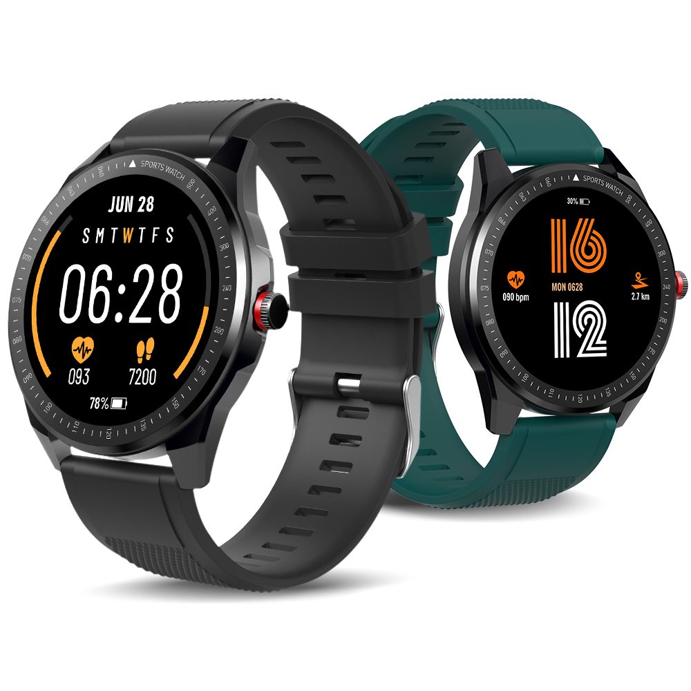 TICWRIS RS 1.3 Inch Smart Watch Dual Menus Heart Rate Blood Pressure Oxygen Monitor IP68 Sport Smartwatch Women Men Android IOS