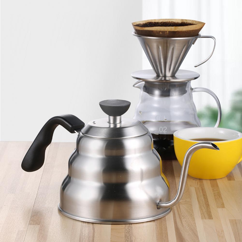 Gooseneck Tea Kettle Excellent Precision Drip Spout Coffee Kettle 2 Sizes Goose-neck Coffee Kettle