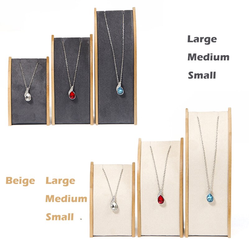 Bamboo Necklace Display Rack Storage Rack Pendant Display Organizer Jewelry Display Jewelry Storage Counter Display Stand