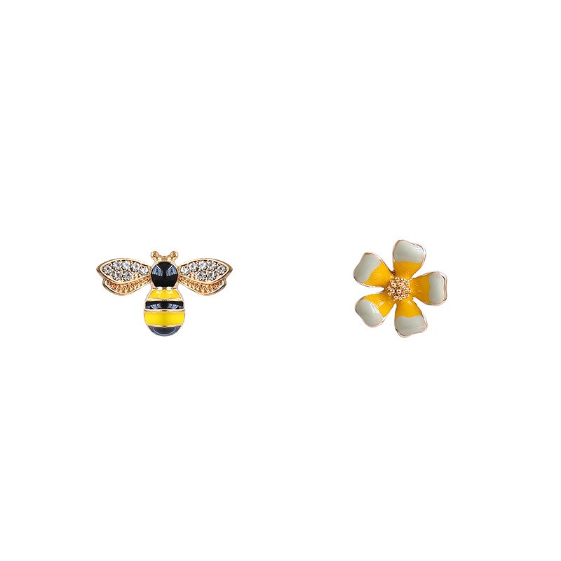 Needle With Bee Earrings Feminine Temperament Korean Personality Simple Versatile Short Hair Earrings Sweet Earrings