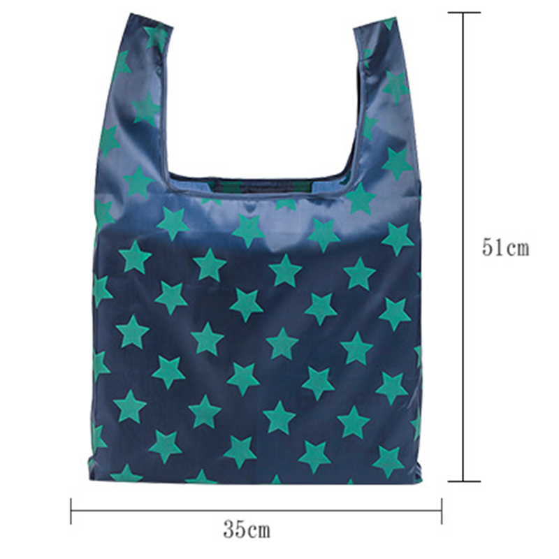 1PC Foldable Shopping Bags for Groceries Recyclable Grocery Tote Pouch Eco-Friendly Heavy Duty Washable Shopping Bag 35x51cm