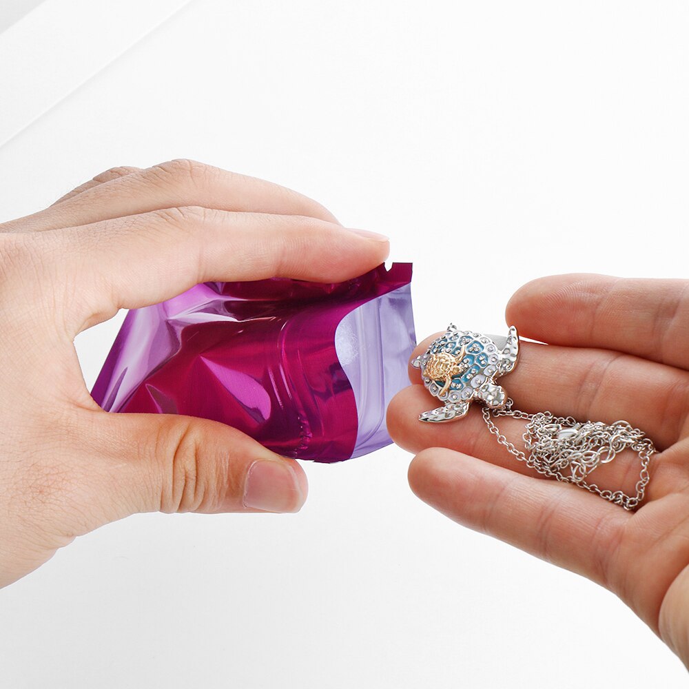 20 Stks/pak Zelfdichtende Voedsel Opslag Zakken Aluminiumfolie Vacuüm Pakket Recyclebaar Ziplcok Tas Keuken Organisatie