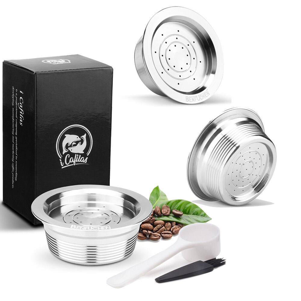 Reusable Coffee Capsule Cup for Lavazza Mio Stainless Steel Refillable Coffee Capsule: 3Cup