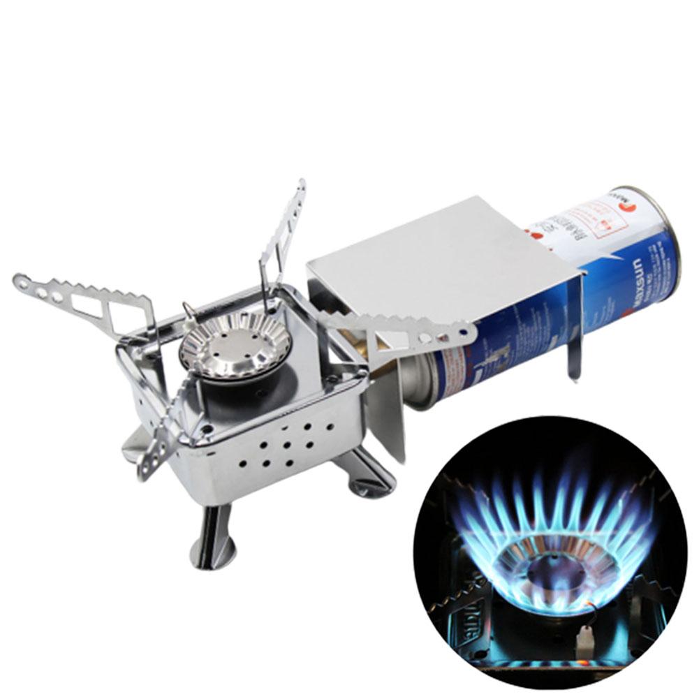 Mini Portable Outdoor Camping Picnic Folding Windproof Cooking Gas Burner Stove Electronic Stove hiking Foldable Split Stoves