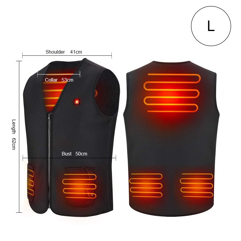 Usb Infrarood Verwarming Vest Jas Winter Flexibele Grandado