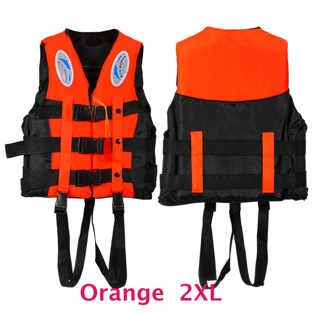 Adult Life Jacket Vest Swimwear Life Vests Jackets with Whistle for Water Sports Man Jacket Swimming Boating Drifting Jacket: Orange XXL