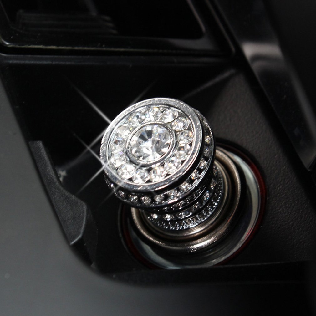 Universele persoonlijke auto sigarettenaansteker, metalen diamant geplateerde auto-stopcontact, rookverwarmer