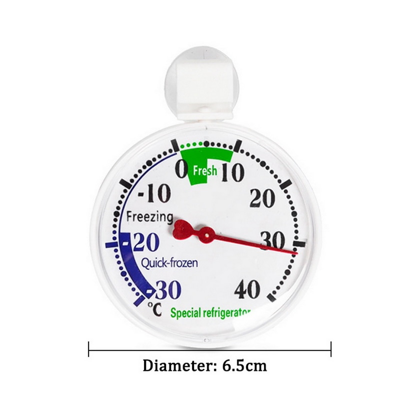 Gran esfera redonda termómetro del congelador del refrigerador temperatura Monitor indicador nevera de refrigeración de temperatura