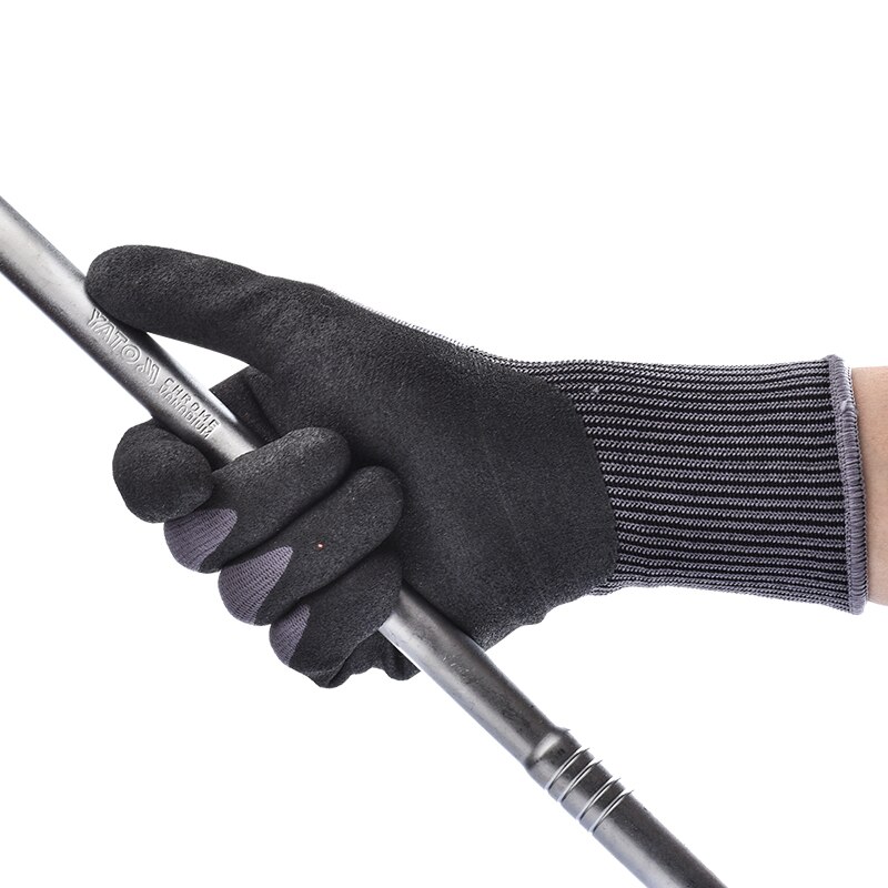 Wonder Grip Bouw Handschoenen Loodgieter Rode Nylon Shell Zwarte Nitril Sandy Coating Arbeidsveiligheid Handschoenen Mannen Werken Handschoenen