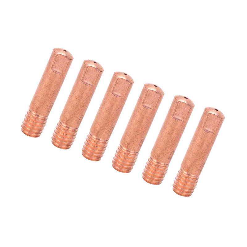 Soldeer Hoofd Solderen Gereedschap Contact Tips M6 Geleidende Nozzle Koperdraad Voeden Lassen Accessoires 15AKx0.8mm