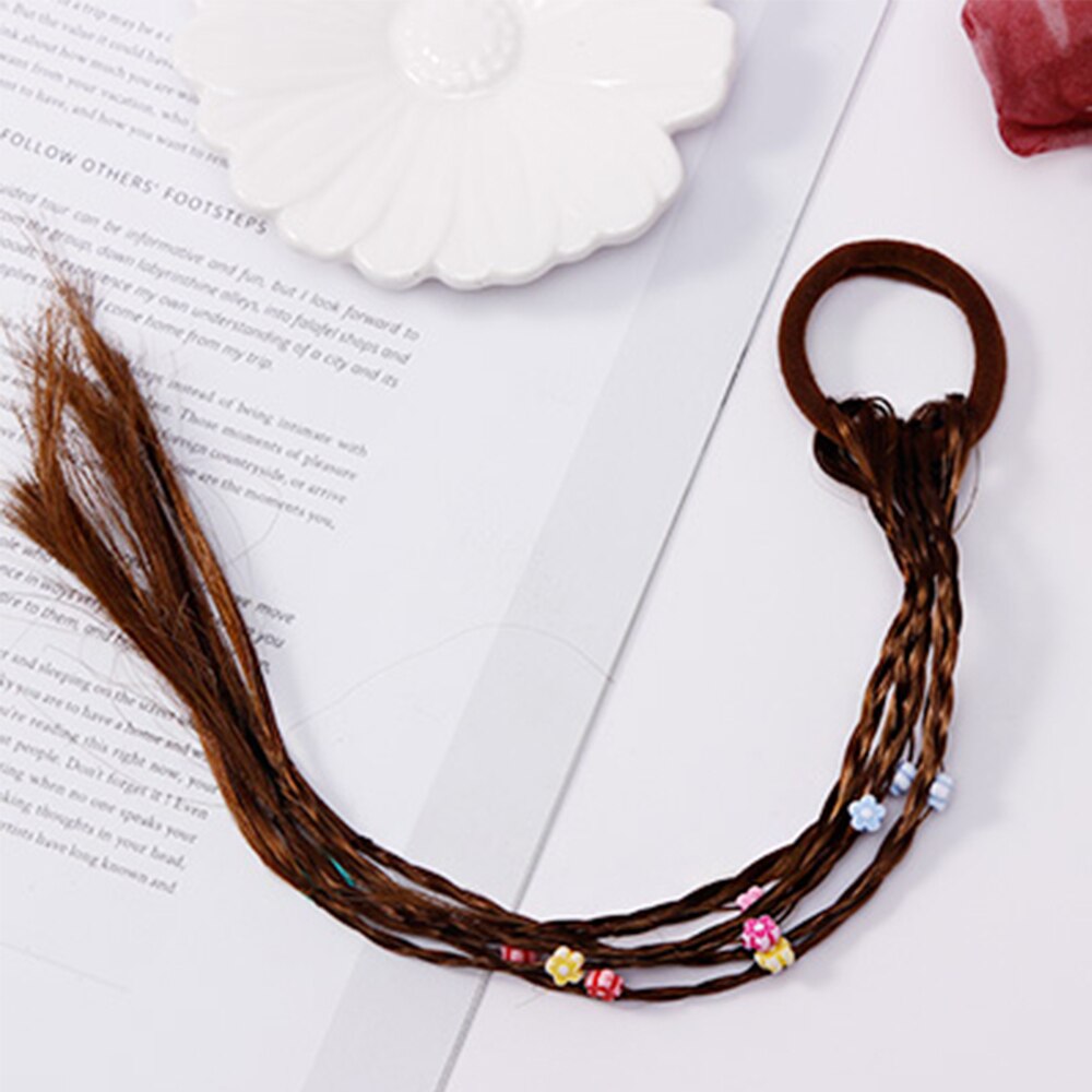 1pc kinderpruiken met vlechten, veelkleurige mini-clips, elastiekjes voor kinderen, haarbanden, schattige haaraccessoires, koreaanse stijl, haarkoord.: 9