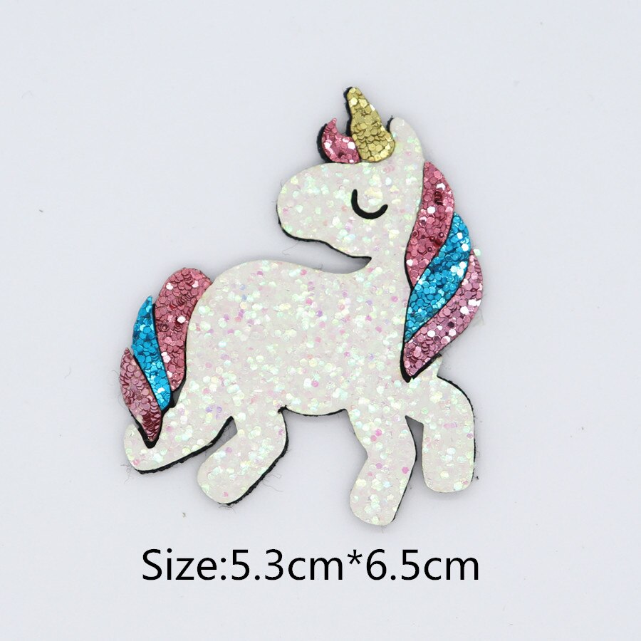 20 stuks glitter leer non-woven stof voor haarspeldjes, applicatie patches diy knutsel decoratie  y19082802