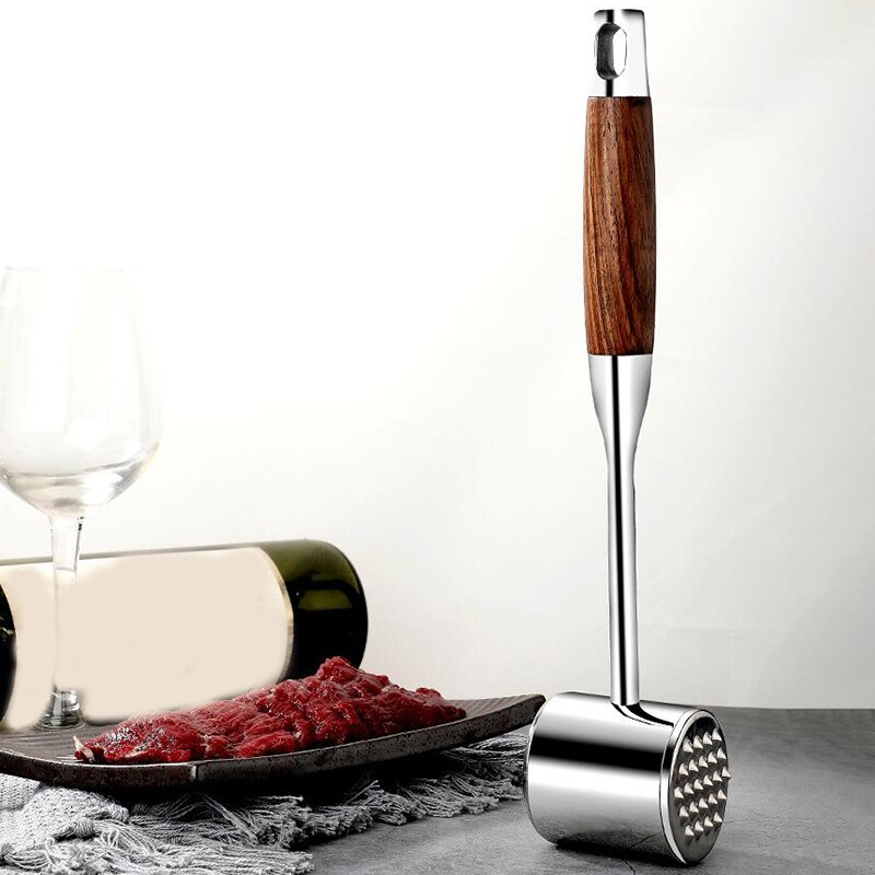 Steak Hammer Heavy Chicken Chop Beef Pork Lamb Tenderizer Kitchen Stainless Steel Cooking Tools Heavy Duty Food Hammer