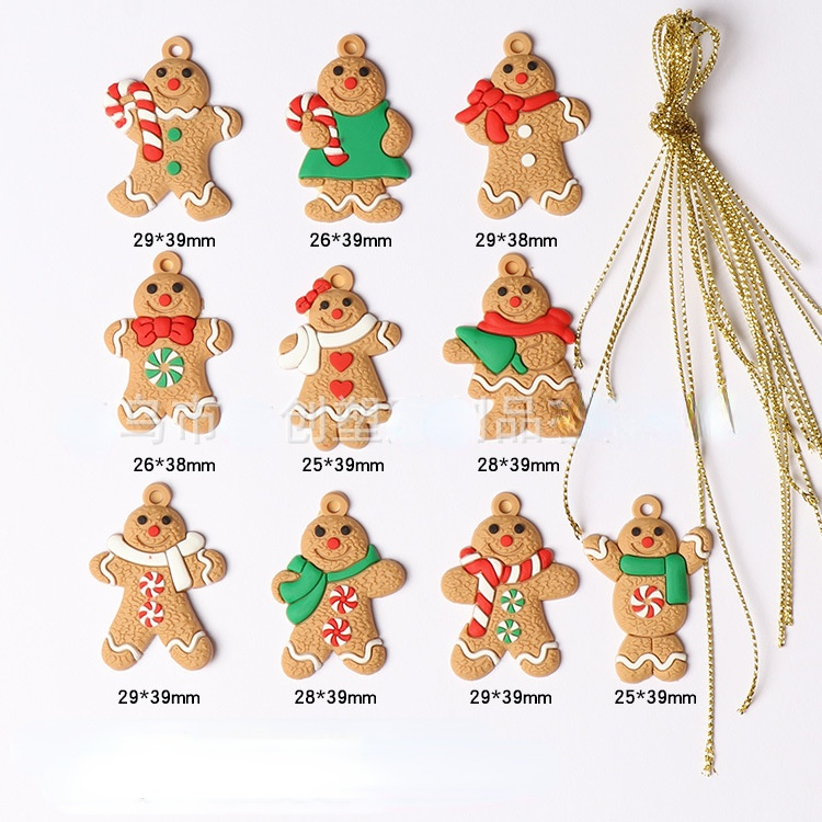 Gingerbread homem enfeites de natal feliz natal para o ano novo 2022 decorações da árvore de natal pingente festival casa decorações: D
