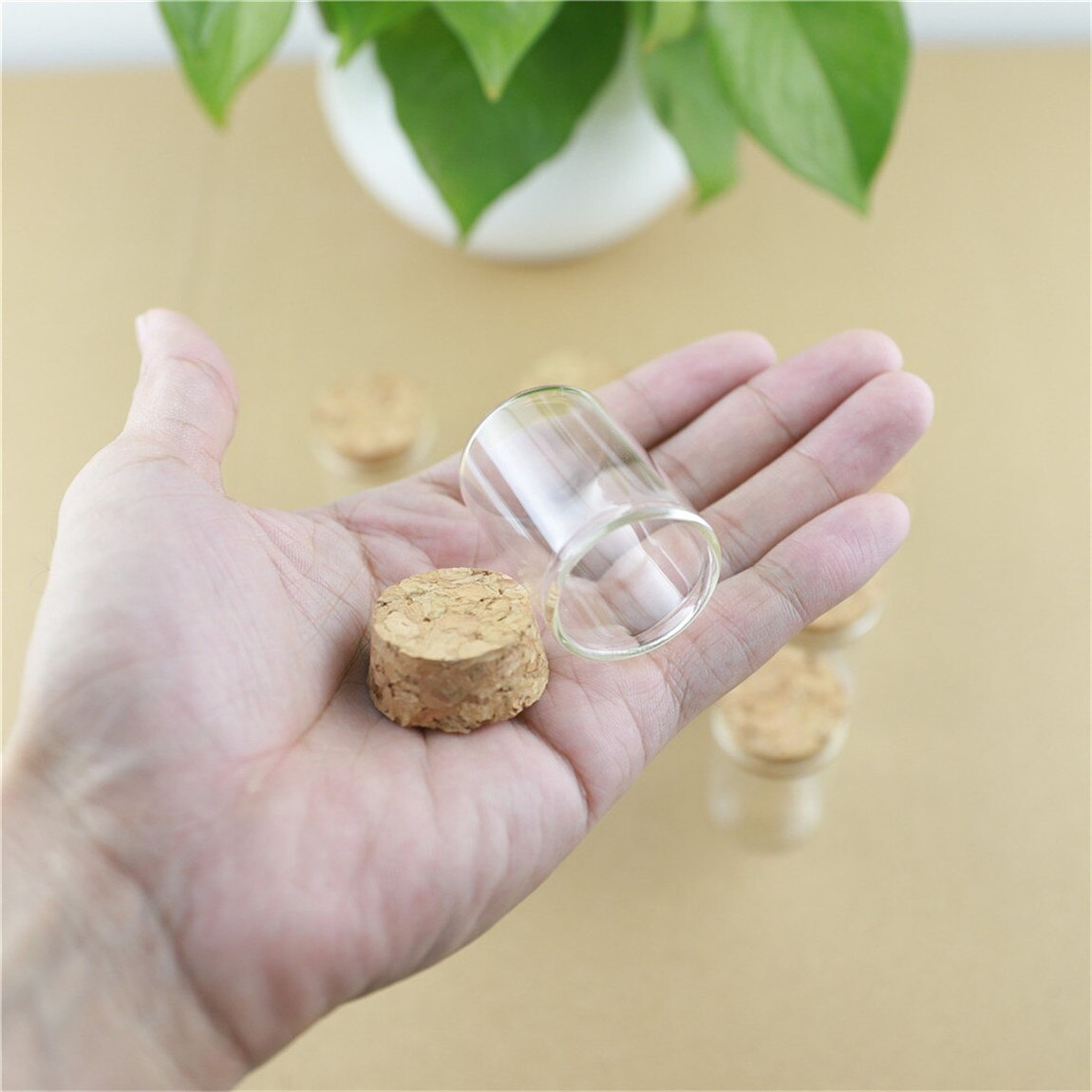 24pcs/lot 30*40mm 15ml Glass Bottle with Cork Test Tube Stopper Spice Bottles Container Jars Vials DIY Craft