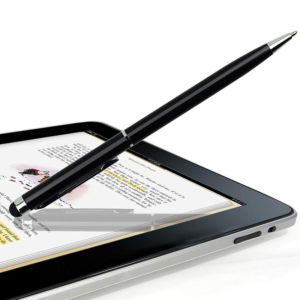 10pcs/set Universal 2 in 1 Metal Stylus Pens with Ballpoint Pens Touch Screen Stylo for All Capacitive Screen For