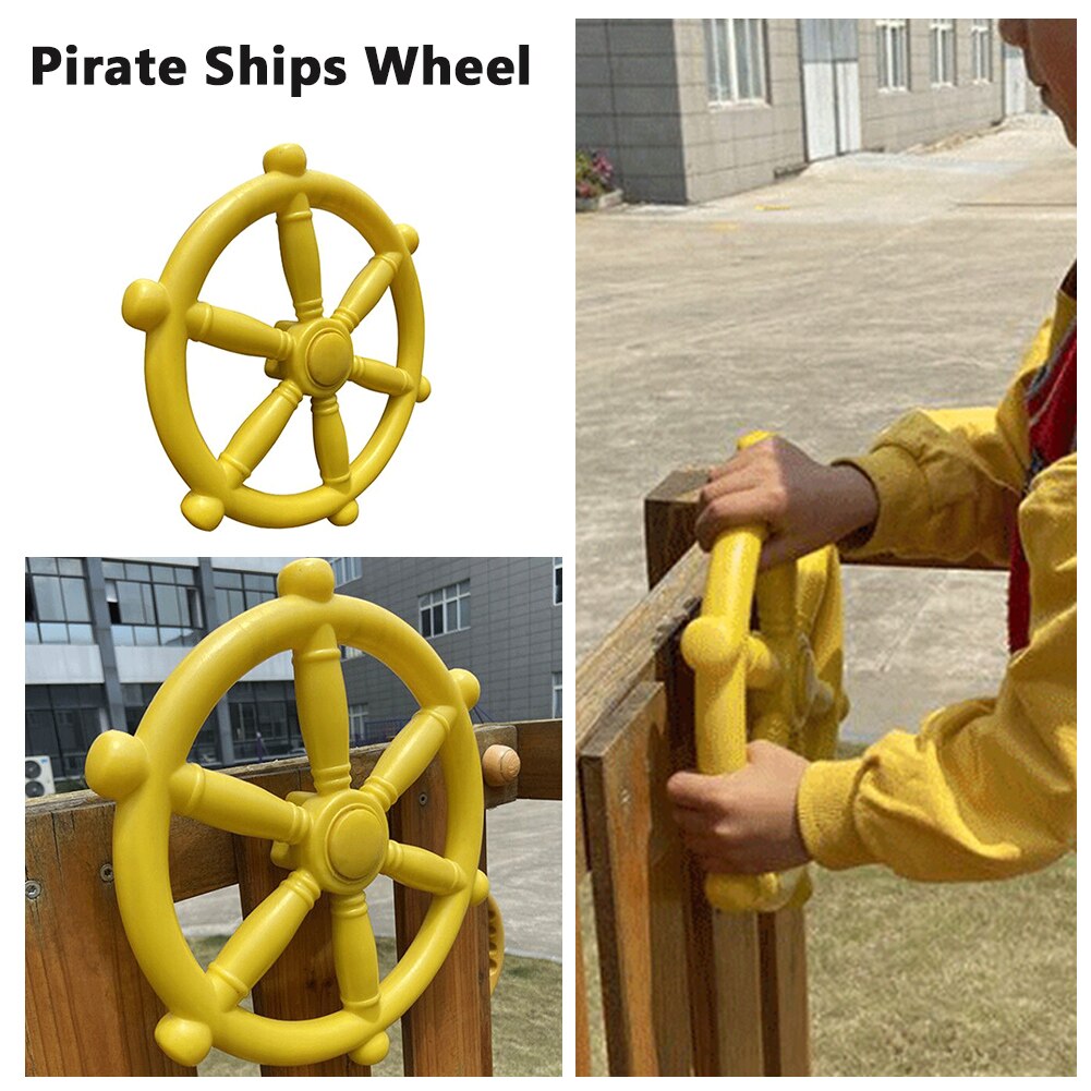 Playground Game Swing Accessory Smooth Safe Pirate Ships Wheel Amusement Park Kids Toy Climbing Frame Jungle Gym Garden Steering