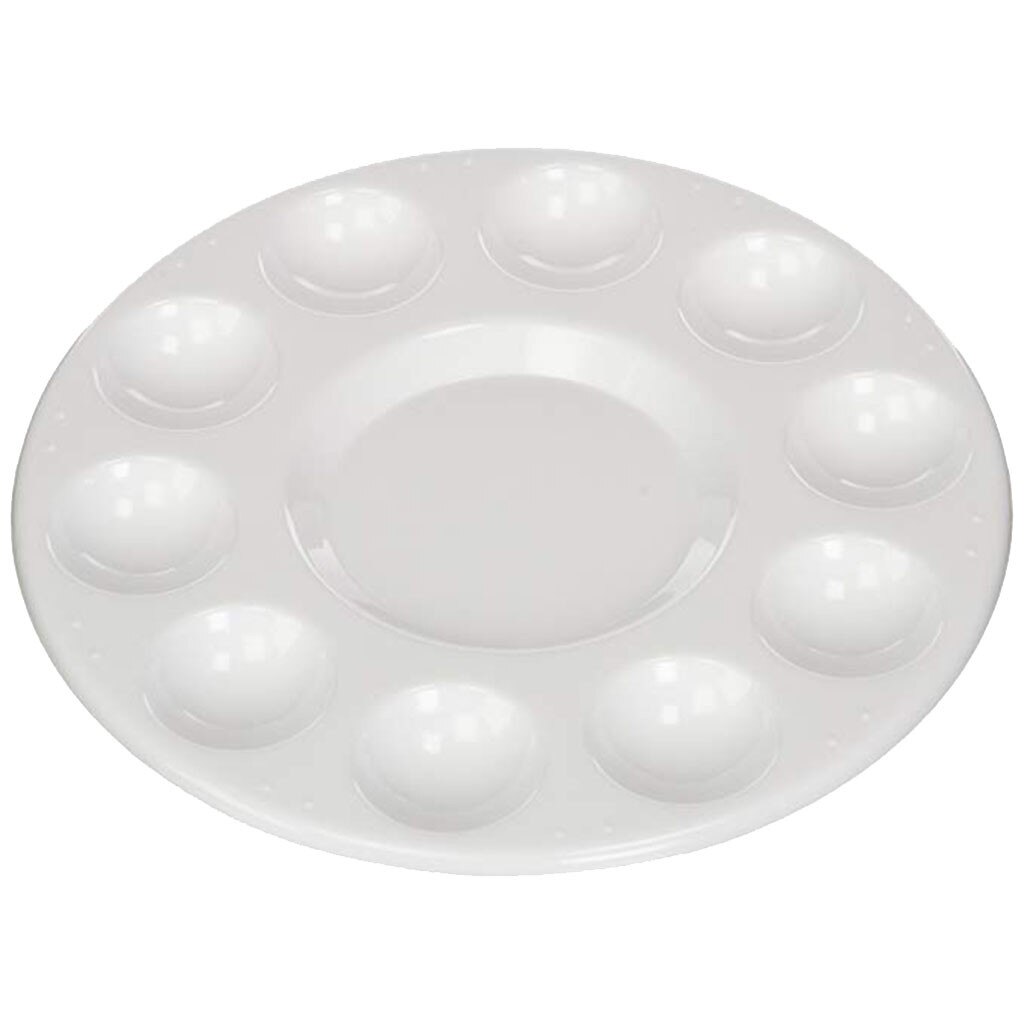 1pc Plastic Palette Art Paint Plastic Drawing Tray Color Palette for Oil Watercolour White Painting Pallet Painting Tool #R20