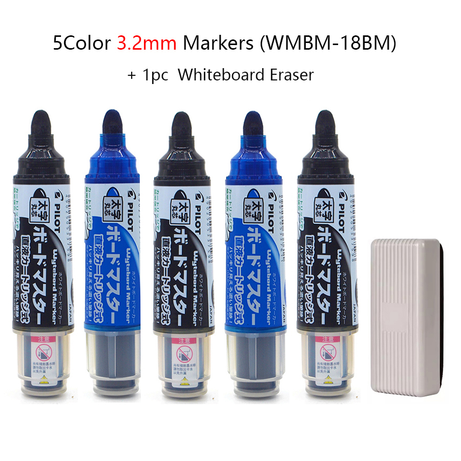 Pennarelli scolastici PILOT per lavagna bianca, penna cancellabile con inchiostro ricaricabile ecologico WBMAVBM, cose didattiche originali del Giappone