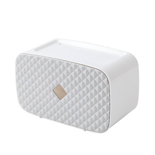 Soporte de rollo de papel higiénico impermeable soporte de toalla montado en la pared Wc rollo de papel soporte caja de almacenamiento de tubo accesorios de baño: 02 Gray