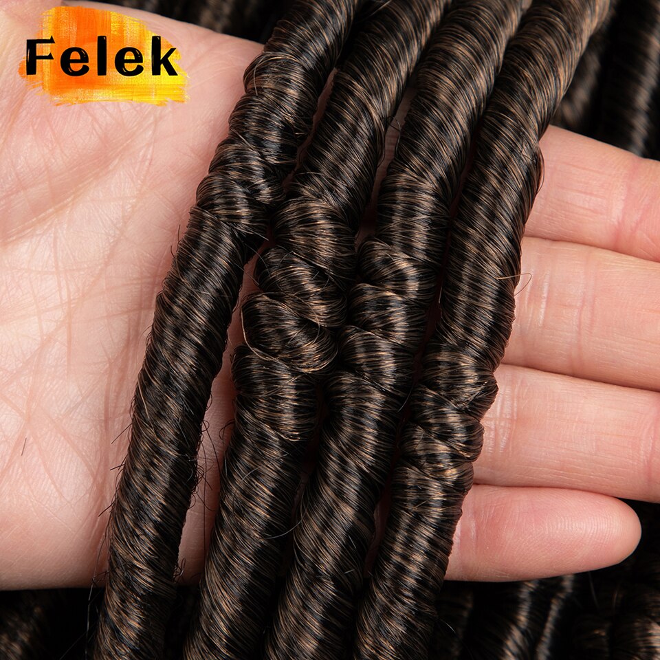 Faux Locs Crochet Braids Hair Synthetic Afro Dreadlocks Knotless Hook Dreads Ombre Braiding Hair Extensions For Women Curly Ends
