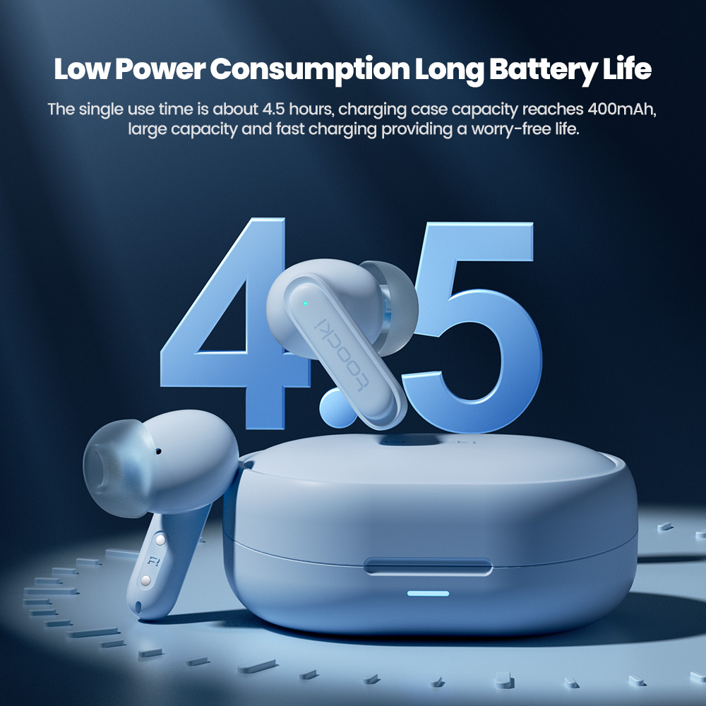 Toocki XA96 Oortelefoon Bluetooth 5.3 Draadloze hoofdtelefoon Snel opladen Touch Control Oordopjes HiFi Stereo Lange batterij Sportheadset