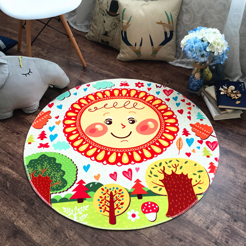 ins kids tent pad carpet living room bedroom bed baby carpet computer chair basket study cartooning carpet.