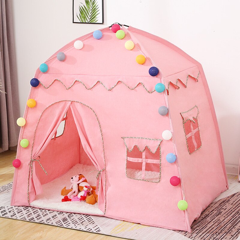 Tenda del Giocattolo del bambino Per I Bambini Bambini della Casa del Gioco della tenda della Tenda Pieghevole Principessa Castello Di Compleanno Regalo Di Natale Per Le Ragazze di Casa per bambini: Pink