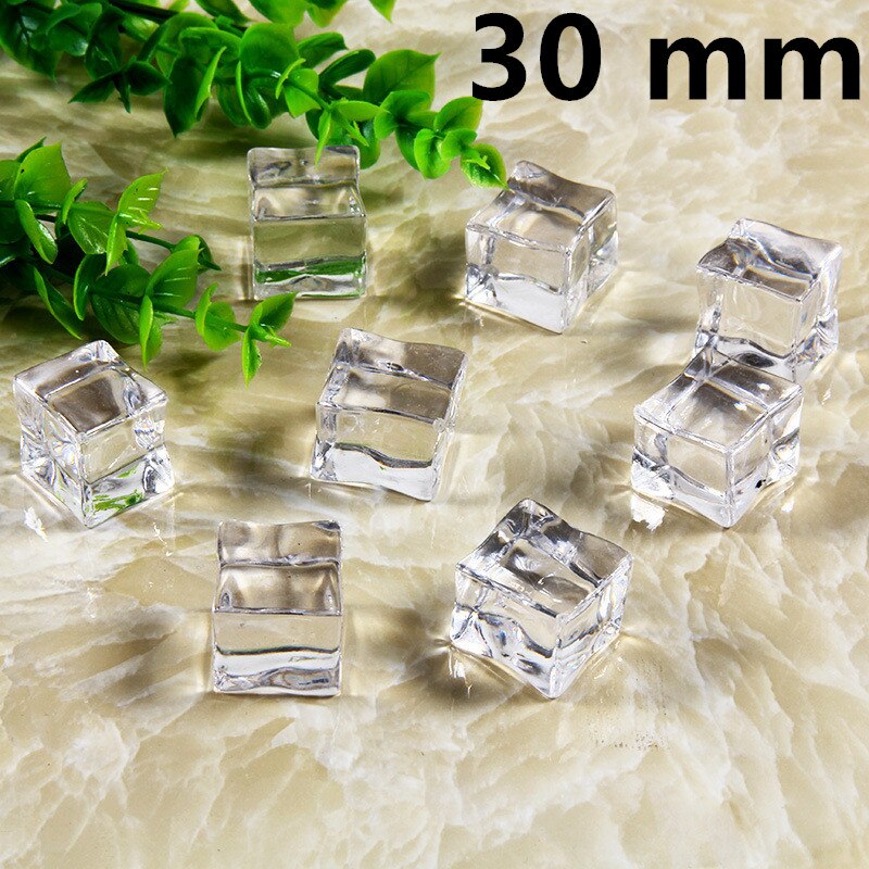 25/10/PCS Acrylic Simulation Big Ice Cubes Broken Ice Cubes Photo Props Decorations Auxiliary Photography Background: 8 PCS
