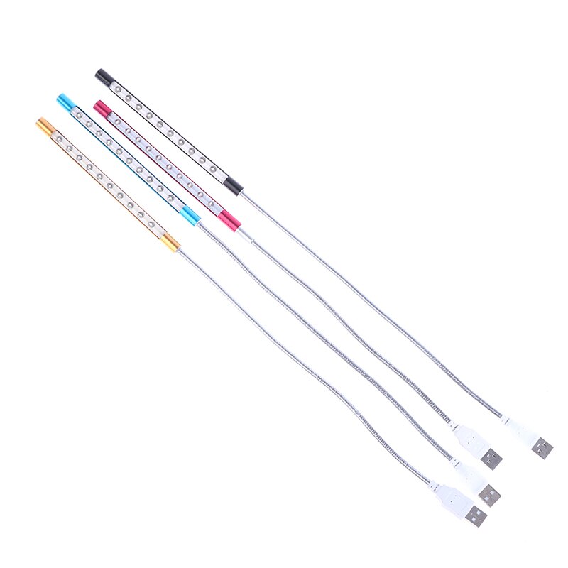 Lámpara de lectura para ordenador portátil, luz Led Mini Flexible, USB, 10 Luces, 1 unidad