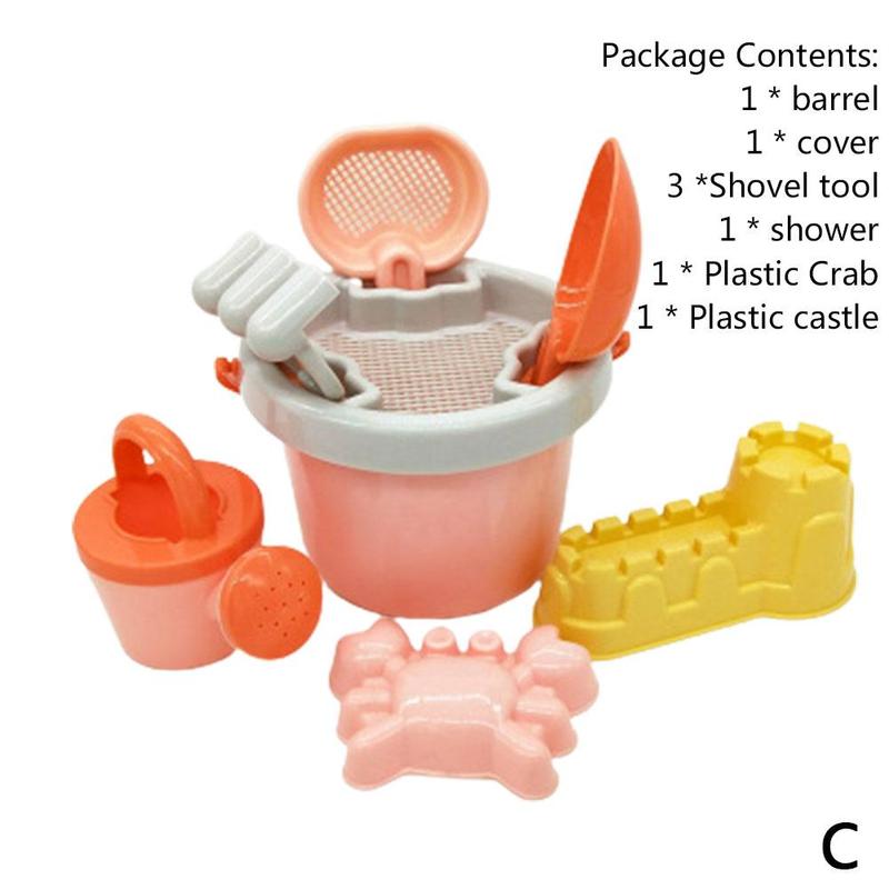 8 Stks/set Strand Speelgoed Kinderen Set Baby Zand Spelen Emmer Baggeren Tool Set Speelgoed Shovelsnow Schop O0G0: C