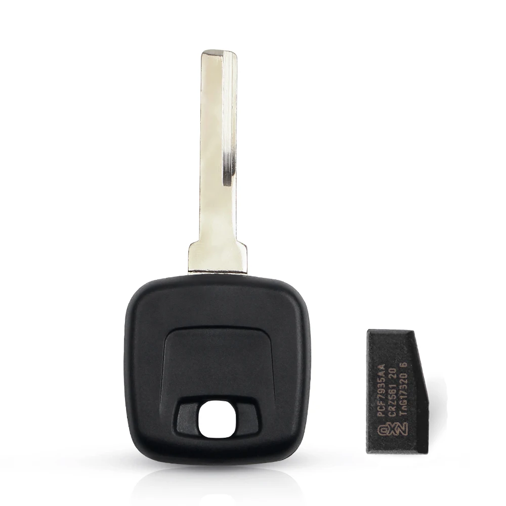 KEYYOU-carcasa para llave de coche, funda carcasa para Volvo S40 V40 D30 S60 S80 XC90 XC60 con Chip ID48/ID44 NE66 HU56R Blade