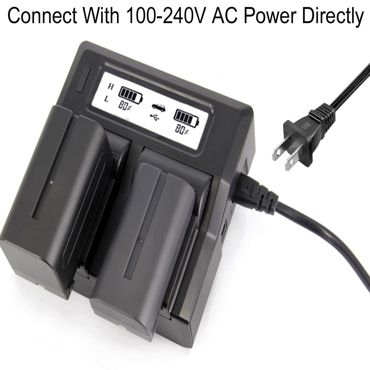 Battery Charger for Panasonic AG-HPX250, AG-HPX250P, AG-HPX250PJ, AG-HPX250EJ, AG-HPX250EN, AG-HPX255, AG-HPX255P Camcorder