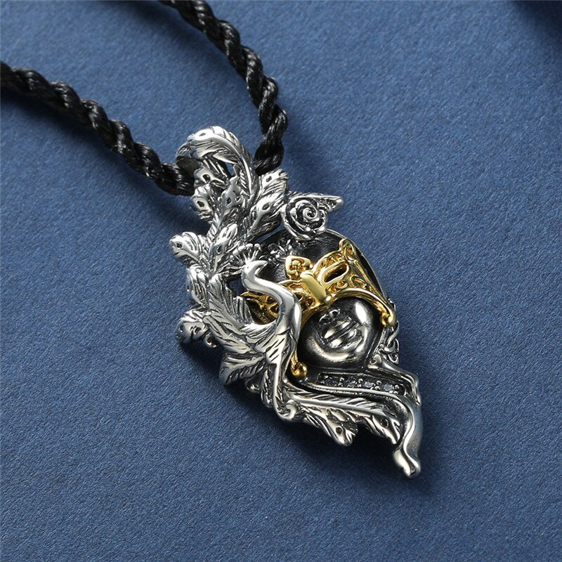 V.YA-colgante de plata de ley 925 para hombre y mujer, cadena con cubierta facial de plata, SIN Cadena, joyería fina