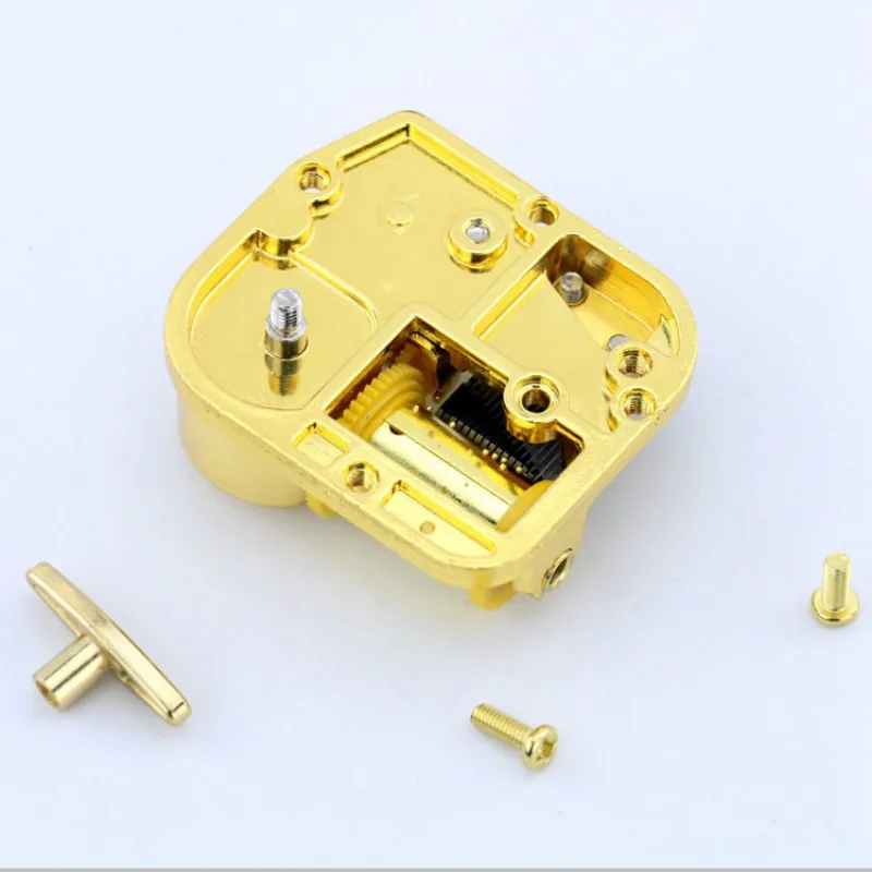 Gold-plated Music Box Yunsheng Movement 22 Kinds DIY Musical Box Accessories Birthday mini Desk Home Decor with Screws