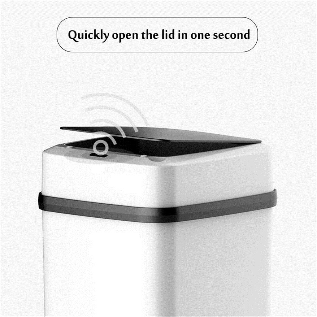 10L Home Intelligent Trash Can Automatic Sensor Dustbin Smart Sensor Electric Waste Bins PP Plastic Eco-Friendly Dustbin Househo