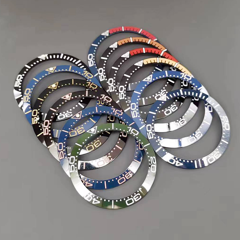 38Mm Gebogen Keramiek Bezel Insert Ring Past Skx007 Skx009 Srpd Gmt Sub Zeepaardje Horloge Case Mannen Horloge Ring Refitting Delen