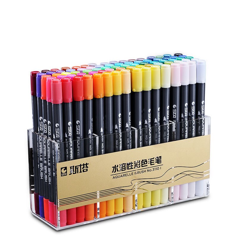 80 Colors Double Head Artist Soluble Colored Sketc... – Grandado