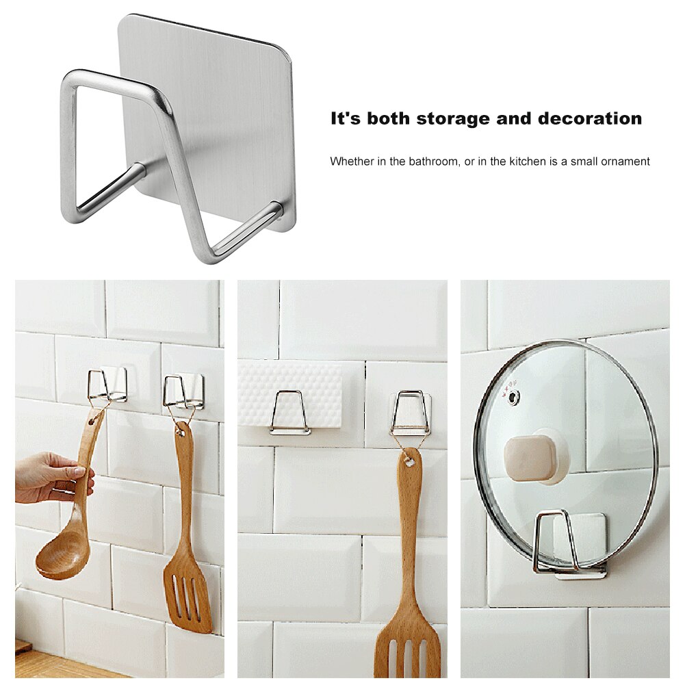 Ties Bag Hanger Hanging Rack Stainless Steel Sponge Drain Hook Rack Dish Washing Cloth Holder Sink Organizer