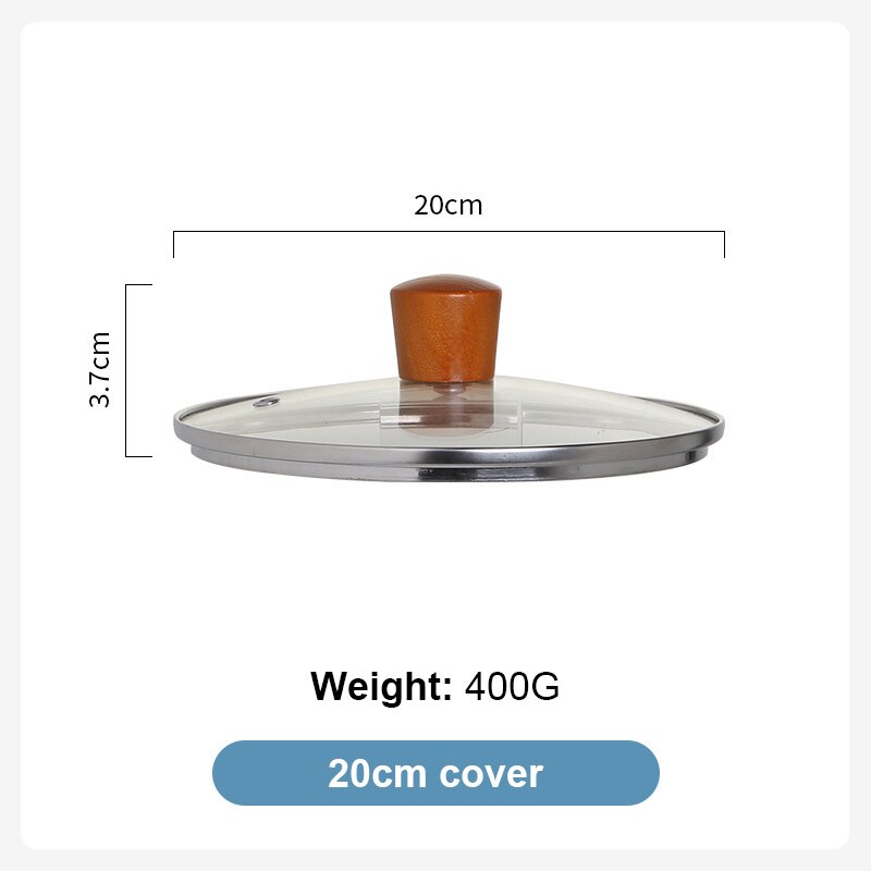 Gold non stick cooking pot set stainless steel frying pan japanese kitchen cookware flat bottom wok pancake egg pan saucepan: 20cm cover