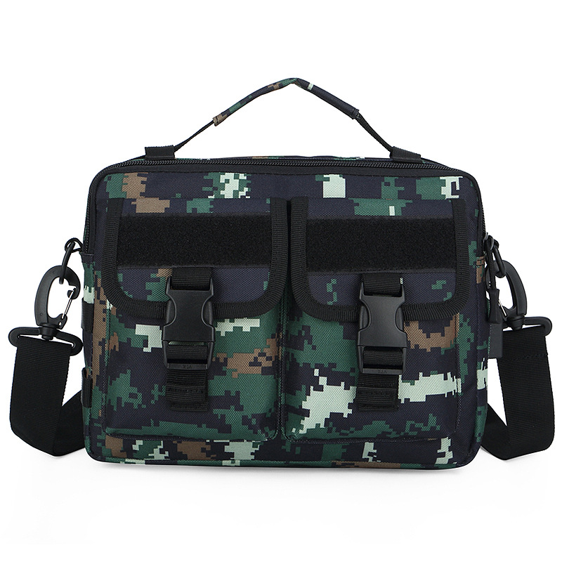 Oulylan Camouflage Shoulder Bag for Men Outdoor Crossbody Back Small Tool Bag USB Charging Handbag Sport Hiking Bag: Red