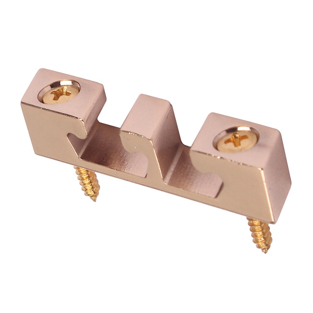 Caja para guitarra de bajo de 3 cuerdas, retenedor de guía de árbol con Tornillo de montaje: Gold